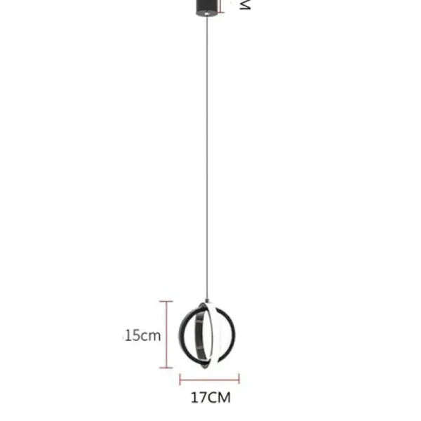 Kristy lampă suspendată sferică modernă, metal, negru/aur, pentru bucătărie