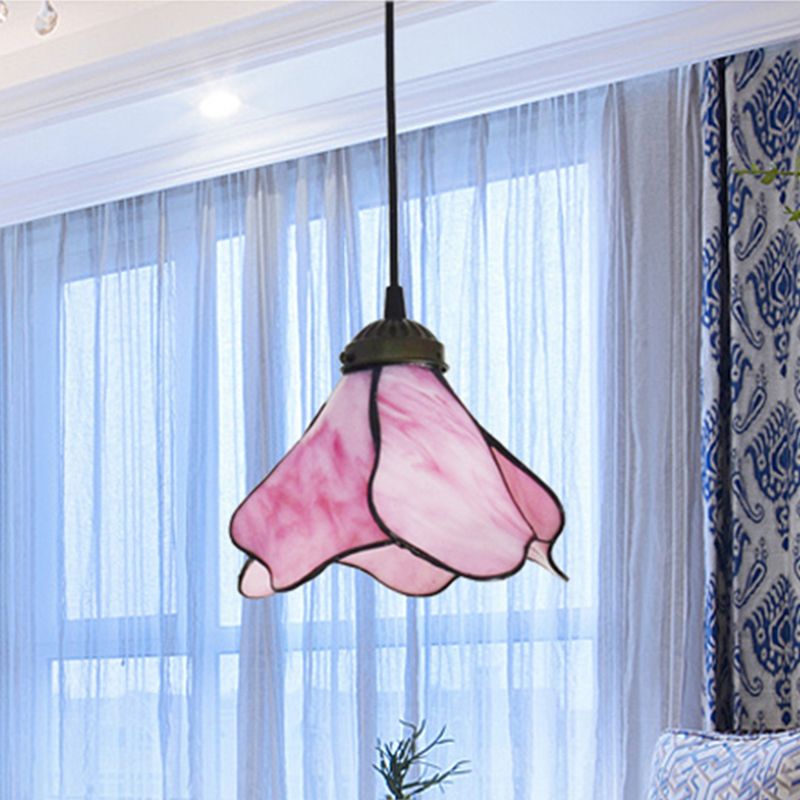 Arisha floare rășină lampă suspendată, Albastru/Roz, 1/3 surse de lumină