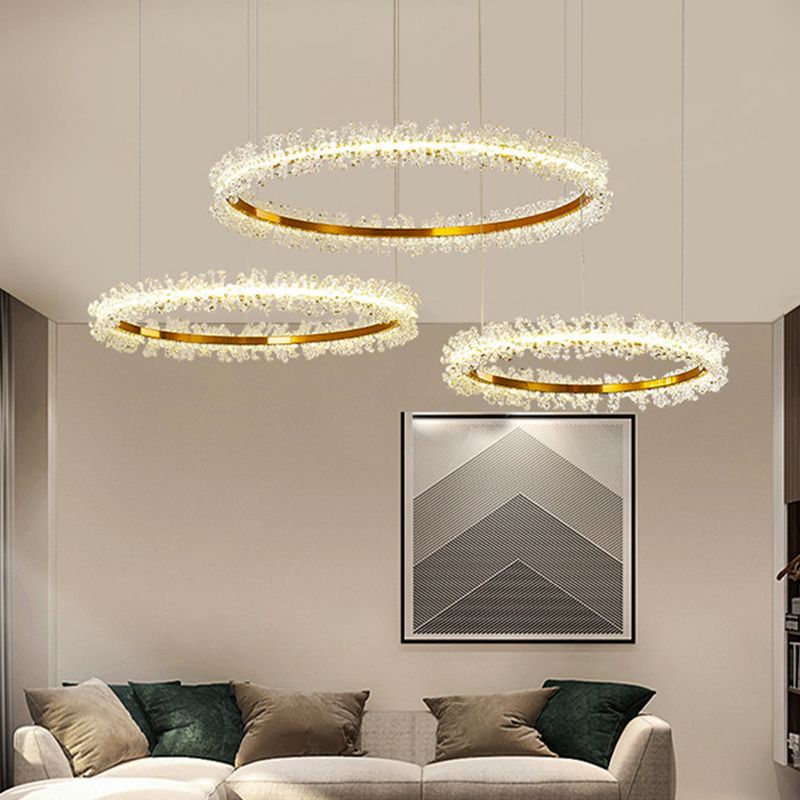 Kristy lampă suspendată din cristal, de lux, circulară, cu ciucuri