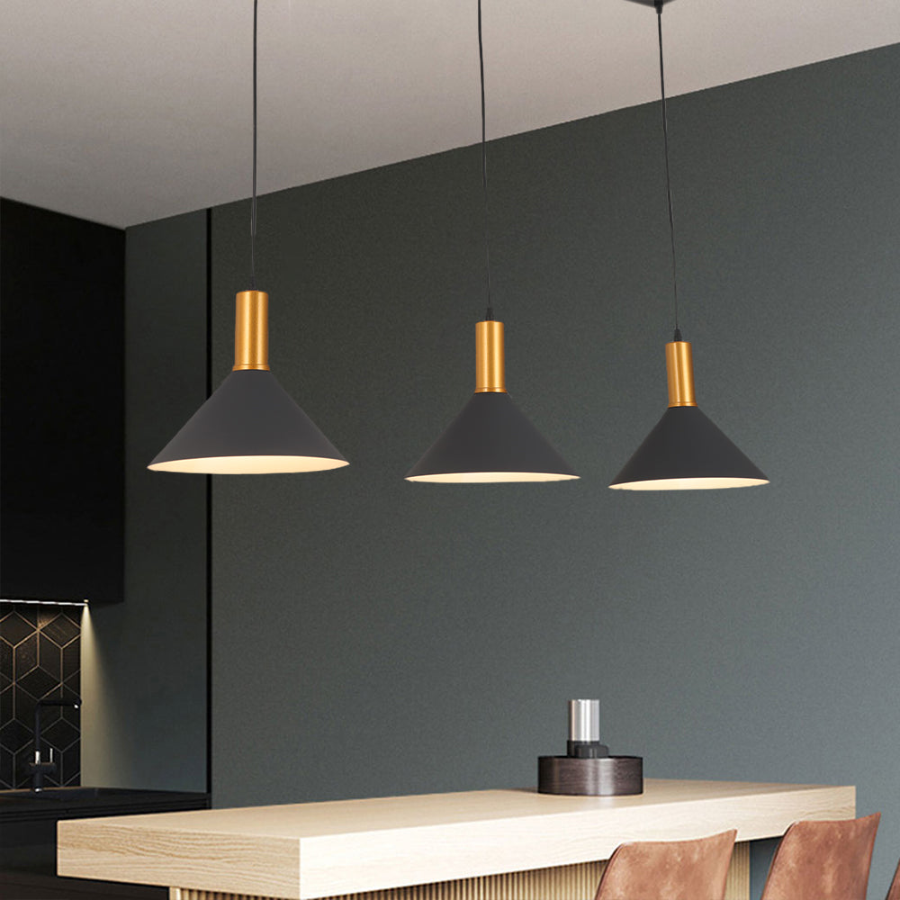 Arisha lampă suspendată modernă minimalistă conică industrială, albastru, metal