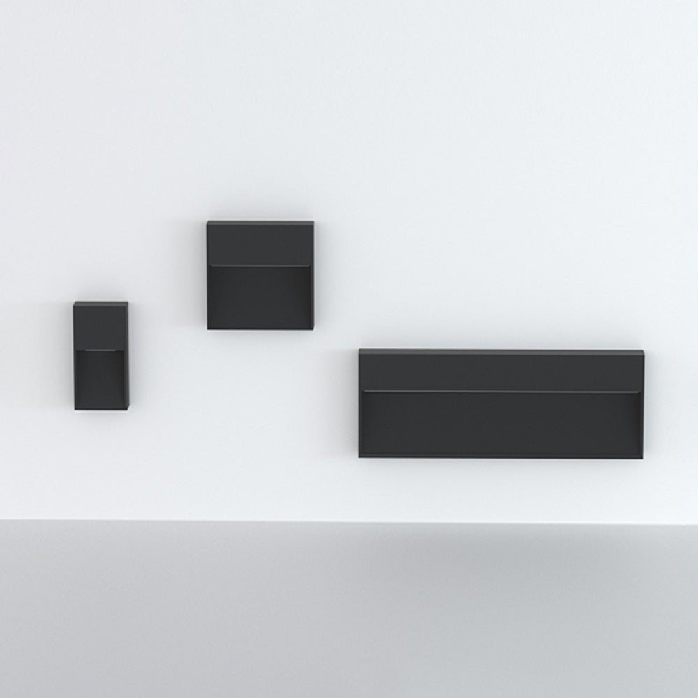 Ray lampă de exterior pentru terasă/scurgeri metalică rectangulară, negru