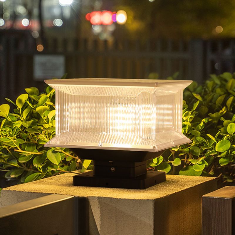 Ray corp de iluminat pentru exterior negru din metal, contemporan, LED, dreptunghiular