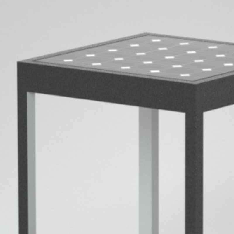 Ray modern Rectangular metal LED Outdoor Light Post