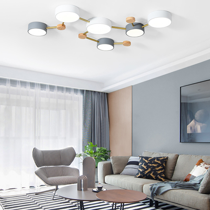 Arisha plafonieră aplicată LED modernă pentru living/Cameră de Dormit alb Gri