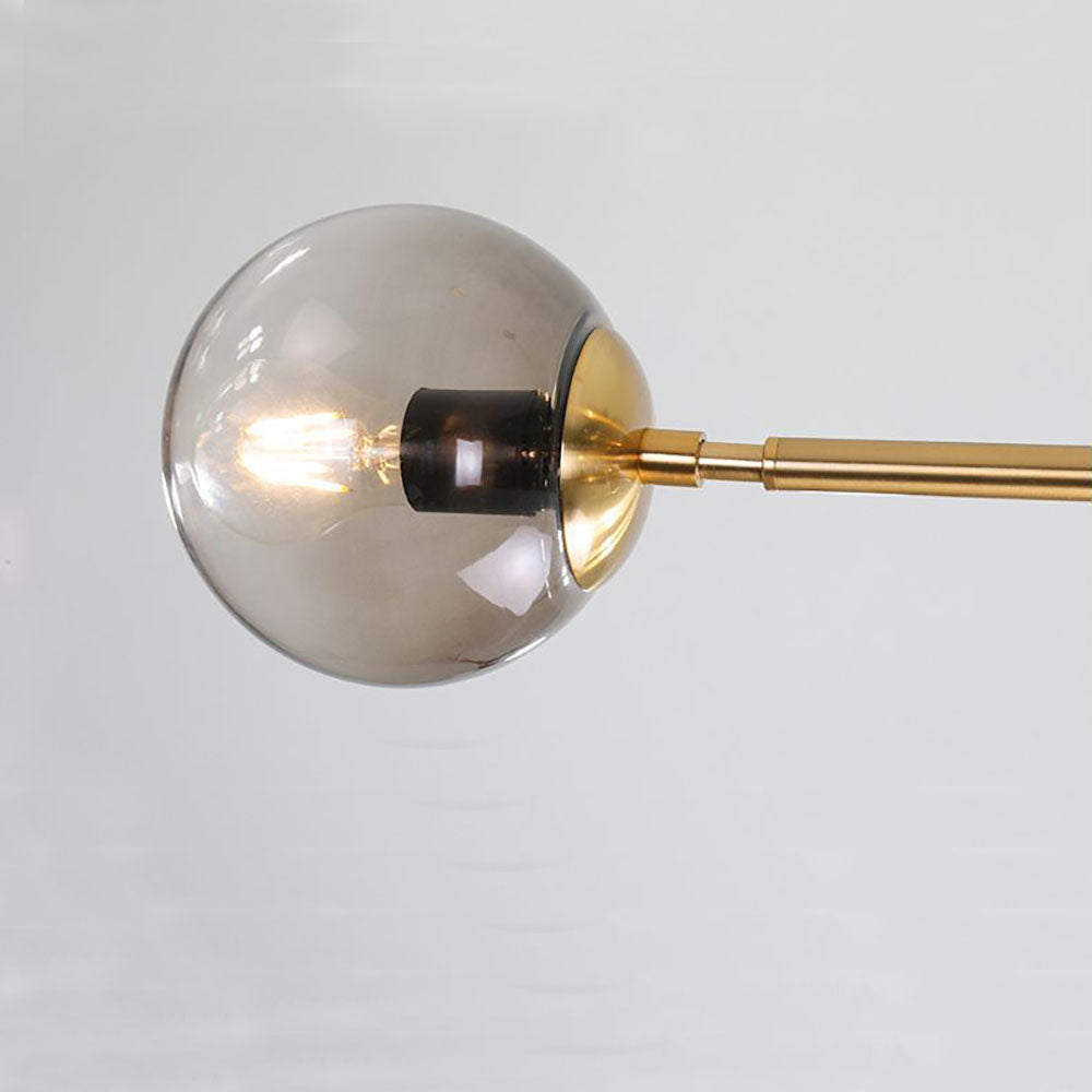 Valentina lampă suspendată modernă cu formă de bulă din metal și sticlă, culoare aurie