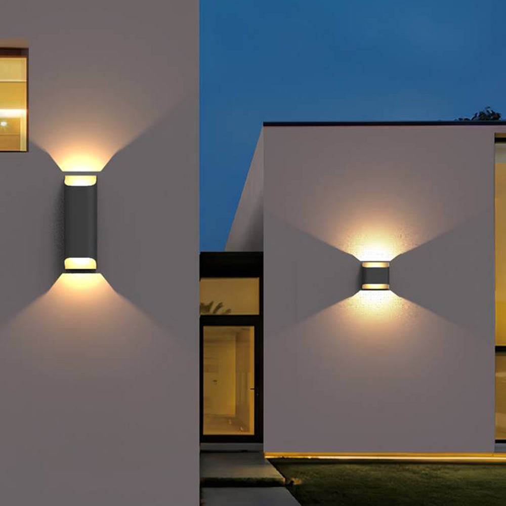 Ray modern Solar Up Down aplică de perete pentru exterior metal negru
