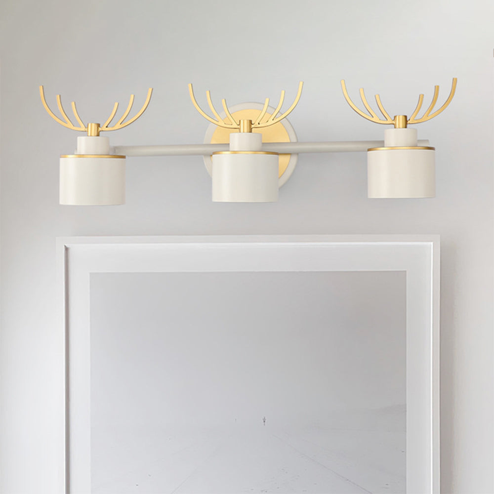Arisha modern Deer metal/aplică de perete, Aur & alb, baie
