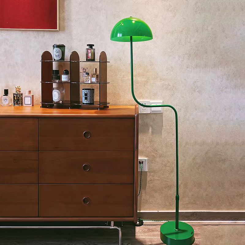 Salgado lampadar cu Abajur din Formă de Ciupercă, metal Arc Verde, pentru Sufragerie