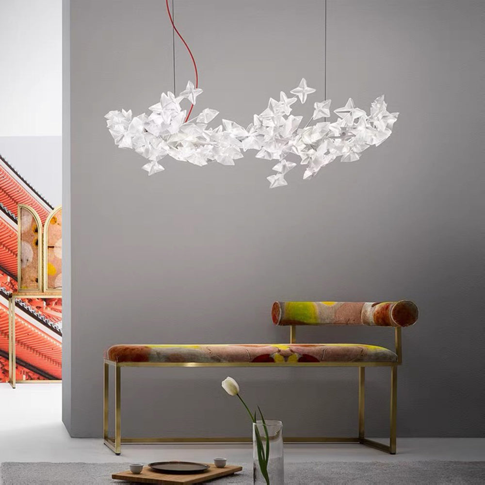 Olivia lampă suspendată cu stele argintii pentru living, living, Silver