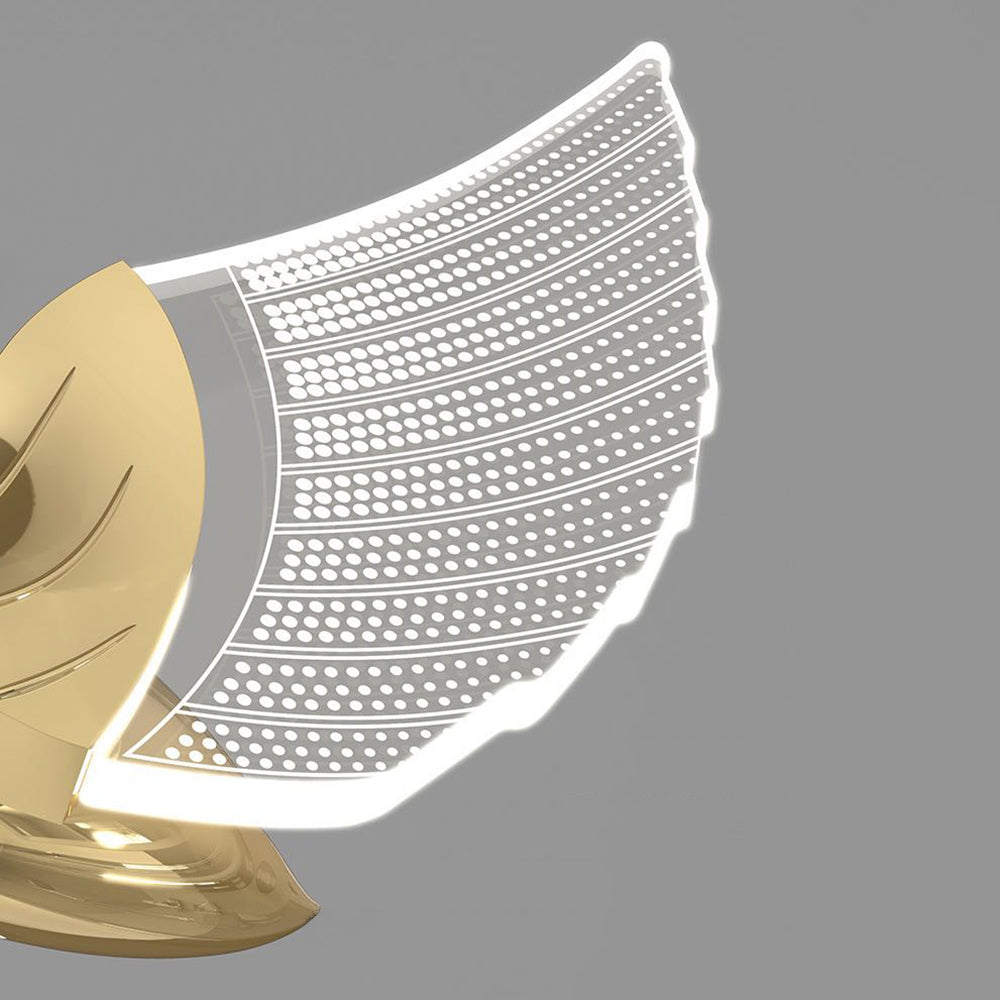 Arisha Art Deco Swan / aplică de perete din metal, Culoarea aurie/aur roz