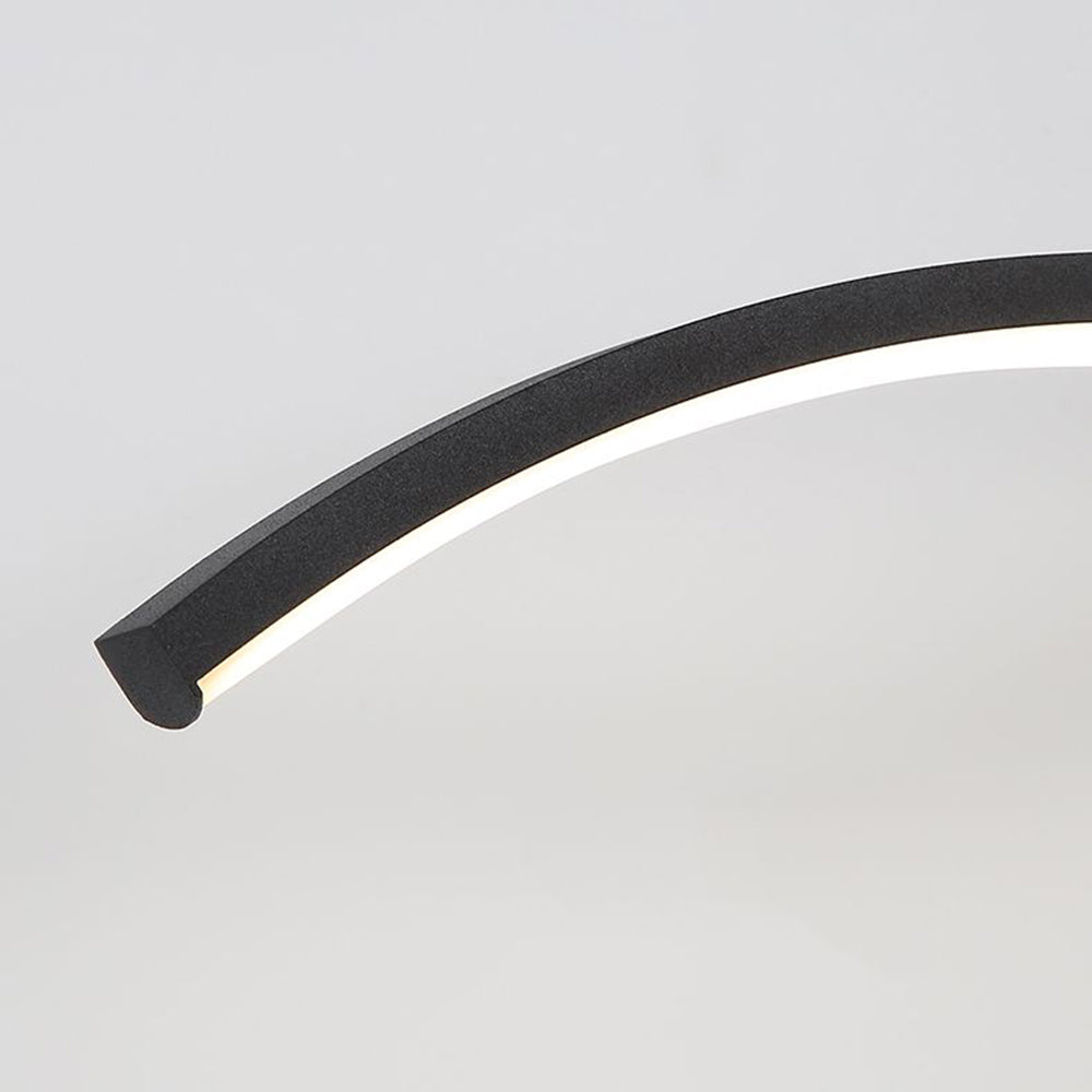 Arisha aplică de perete minimalistă cu Formă Unde Lineară, metal negru/alb