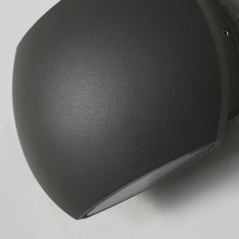 Ray aplică de perete pentru exterior minimalist geometric din metal, negru/gri