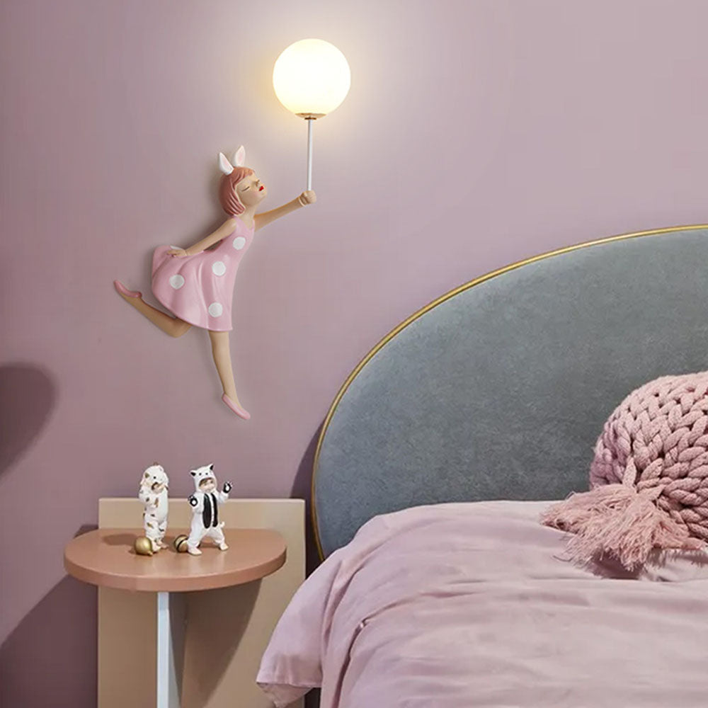 Arisha aplică de perete modernă în formă de balon/girlandă roz