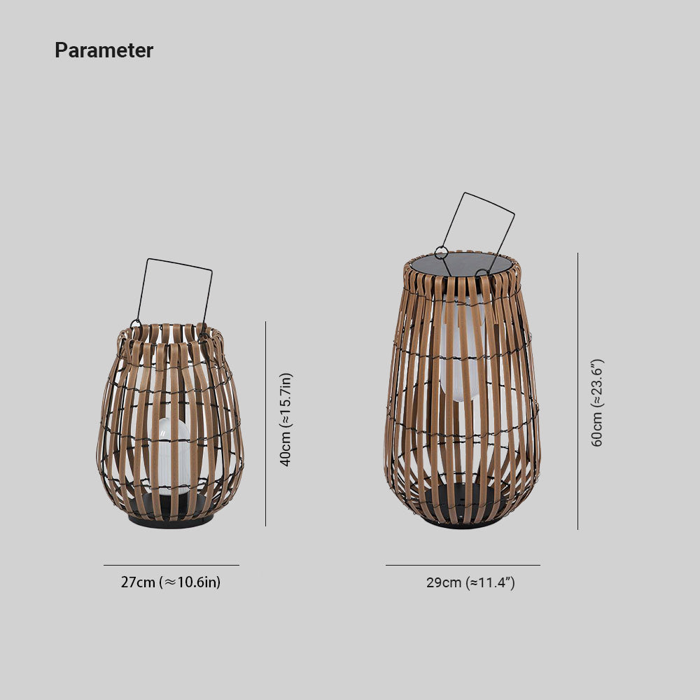 Ray Retro Lantern lampadar Solar/Reîncărcabil pentru exterior Maro