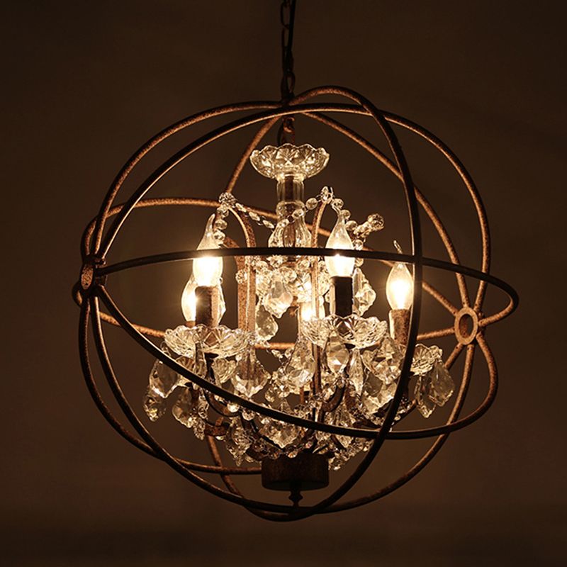Kristy lampă suspendată Rustic Vintage metal Candle neagră/Ruginie dormitor