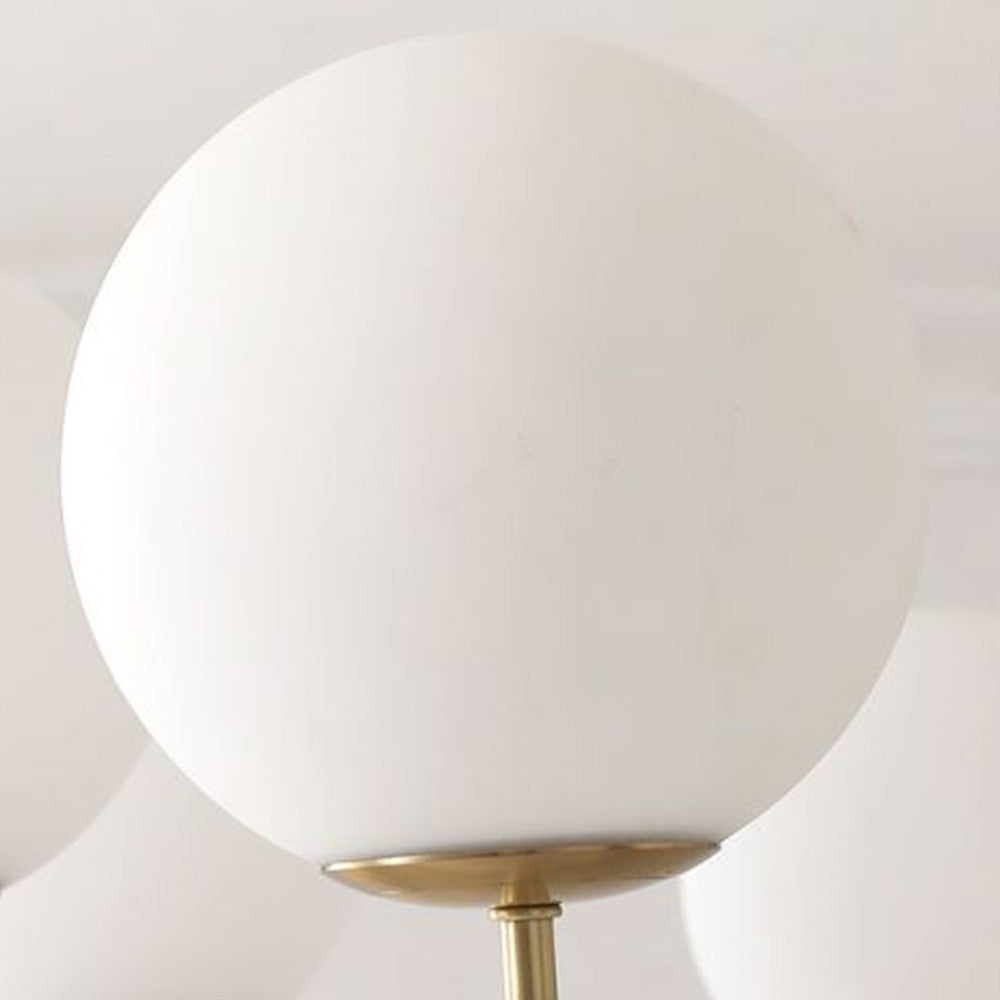 Valentina candelabru  modern cu abajur sferic din metal și sticlă, culoarea aur