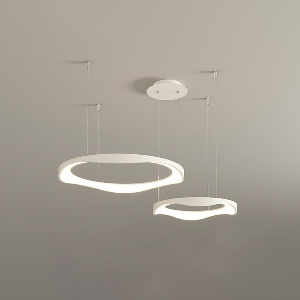 Arisha lampă suspendată Rond modern, negru/alb, Sufragerie