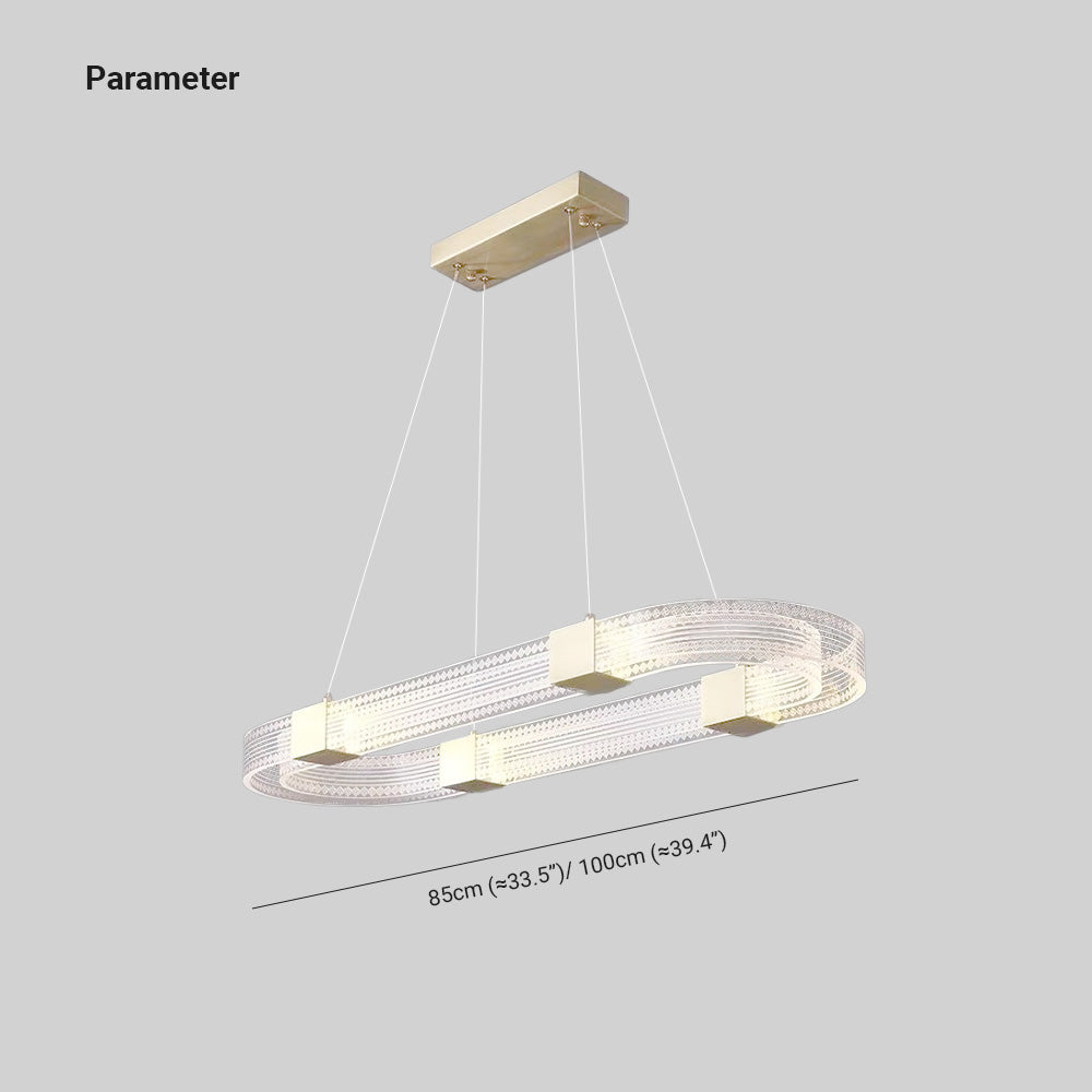 Arisha lampă suspendată modernă rotundă/ovală cu metal, aur