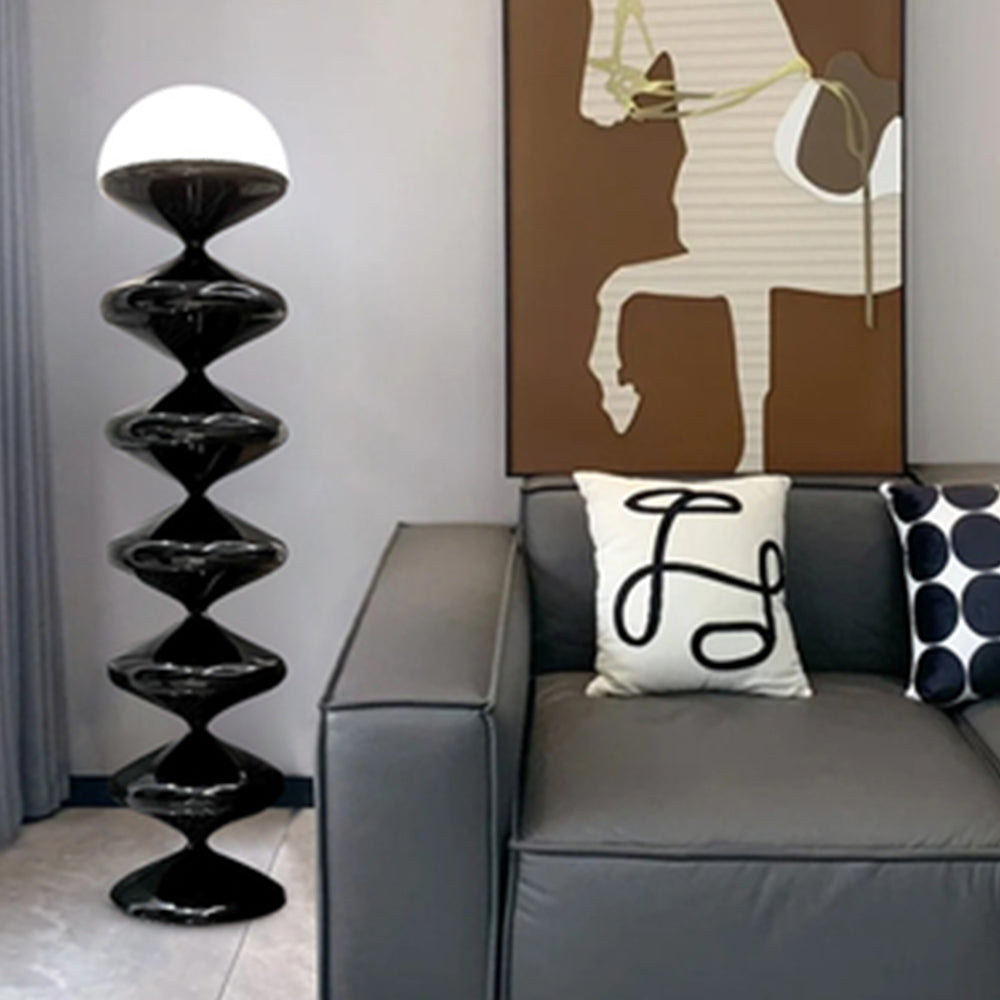 Salgado Bauhaus Gourd lampadar, negru/alb
