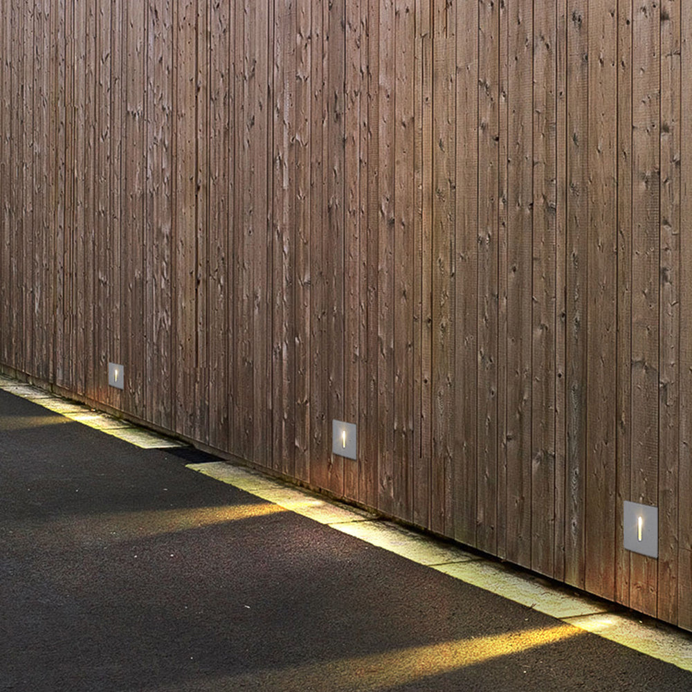 Ray modern metal Pătrat/Rund Lumina pentru Terasă/Scări pentru exterior, negru