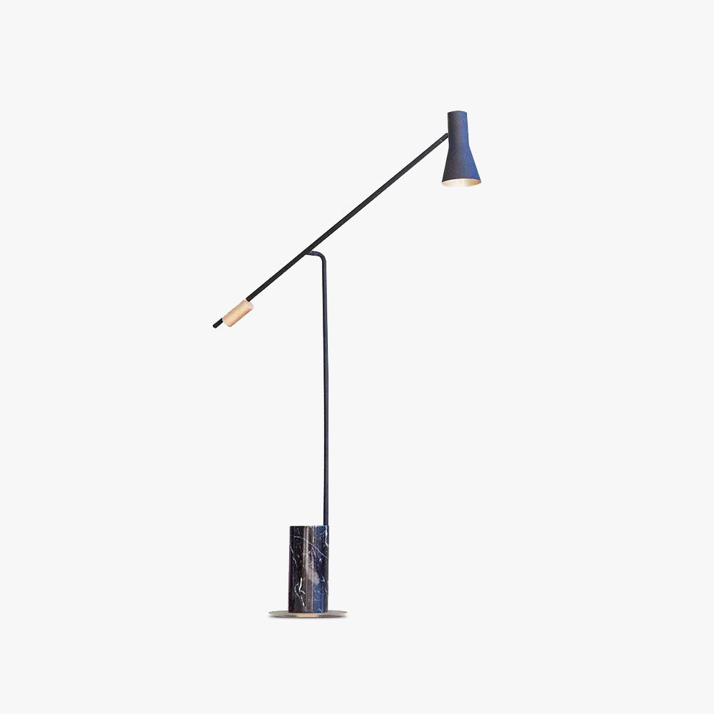 Carins lampadar modern Nordic minimalist, marmură și metal, negru
