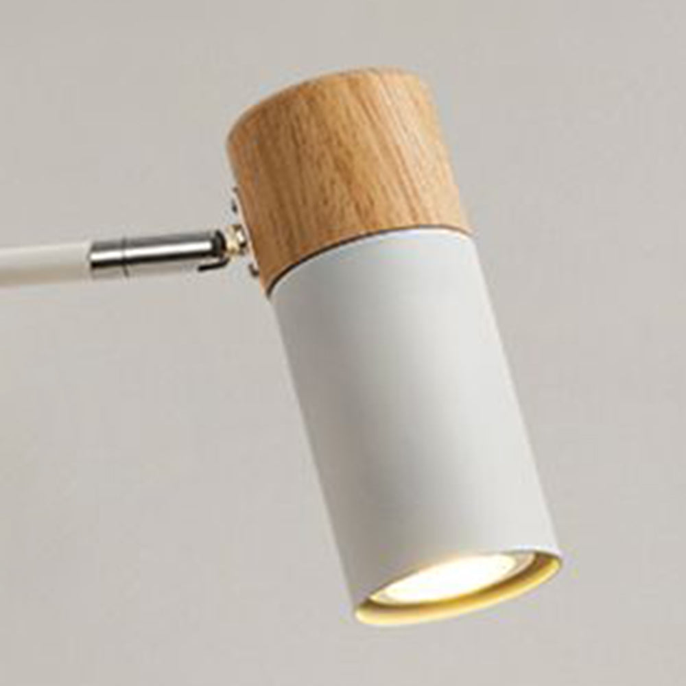 Muto aplică de perete lampă de perete în formă de cană reglabilă, metal/lemn, alb, în stil nordic