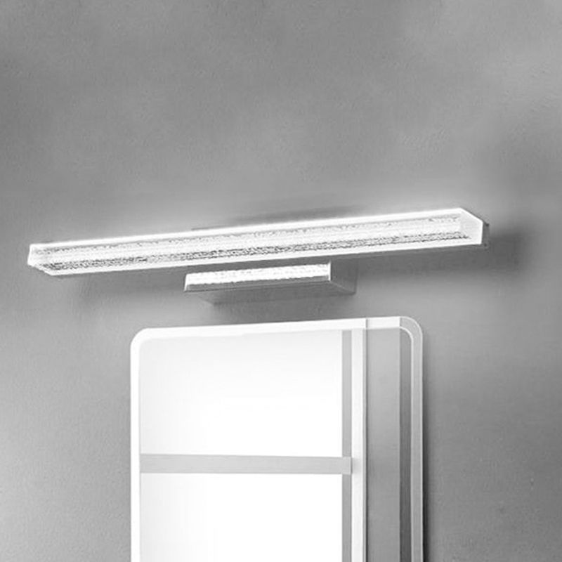 Arisha aplică de perete argintie din metal, modernă, dreptunghiulară