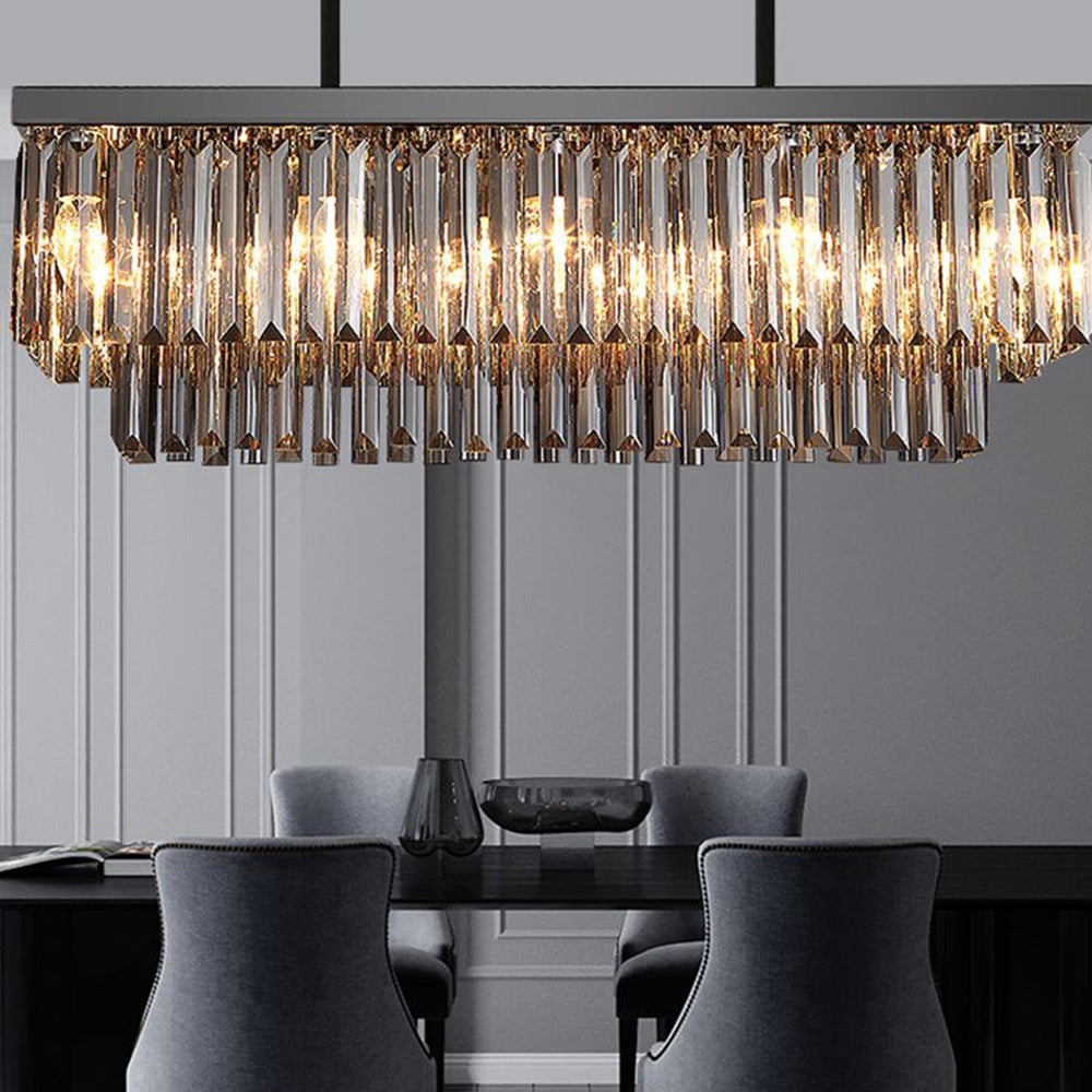 Kristy Design lampă suspendată Dreptunghiulară din metal, neagră