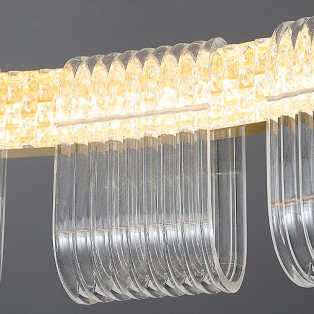 Arisha modern inel lampă suspendată, alb/Aur