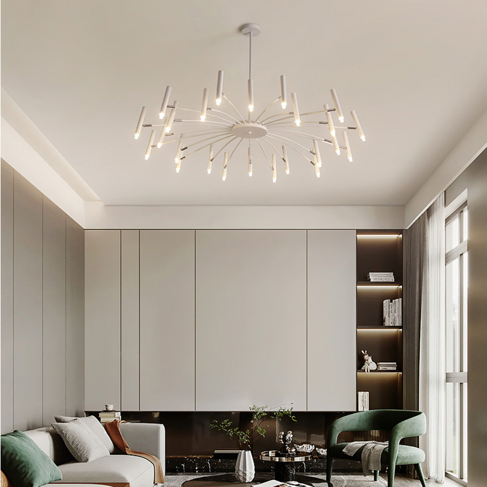 Arisha modern Blown Linear metal Multi-heads candelabru