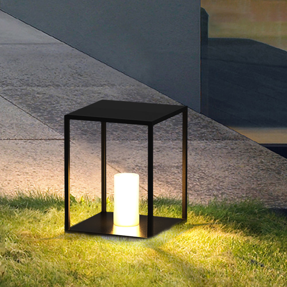 Ray lampadar minimalist Rectangular metal Solar Outdoor Ground Lamp