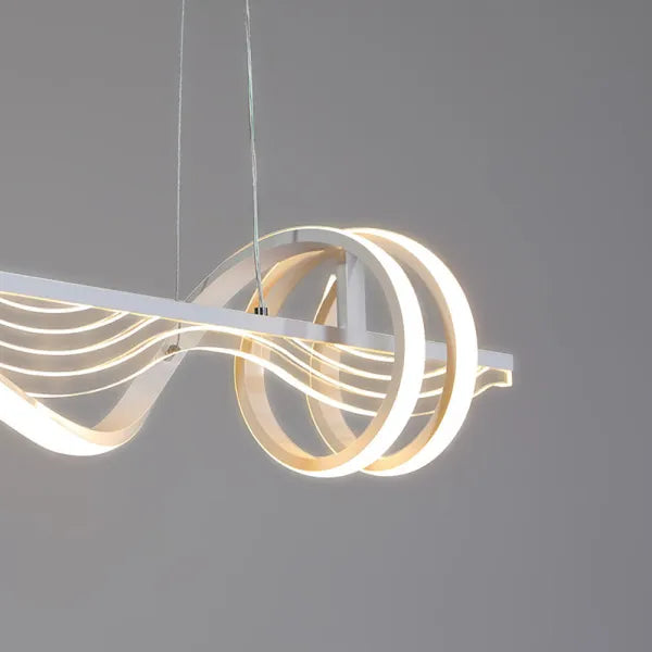 Arisha lampă suspendată contemporan Style liniară din metal, alb/negru