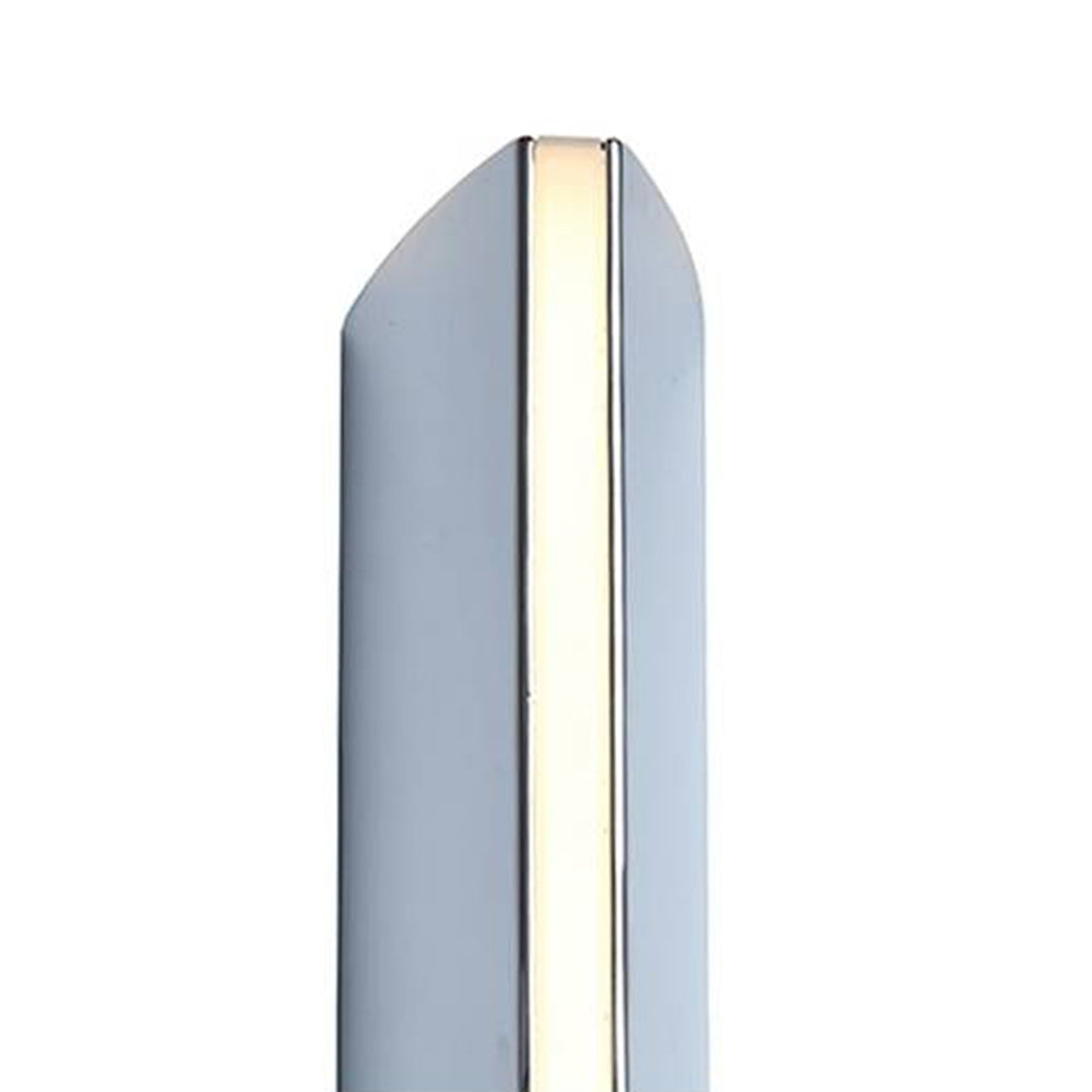 Ray aplică de perete pentru exterior modernă din metal, finisaj negru/silver, în culoare argintie