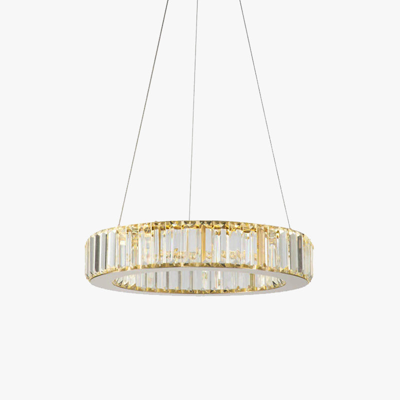 Kristy candelabru transparent din cristal, elegant, rotund