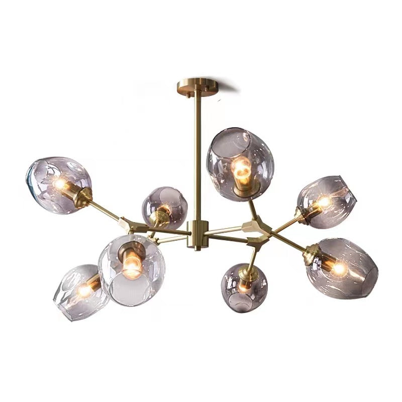 Valentina modern Bubble lampă suspendată Metalică, negru/Aur