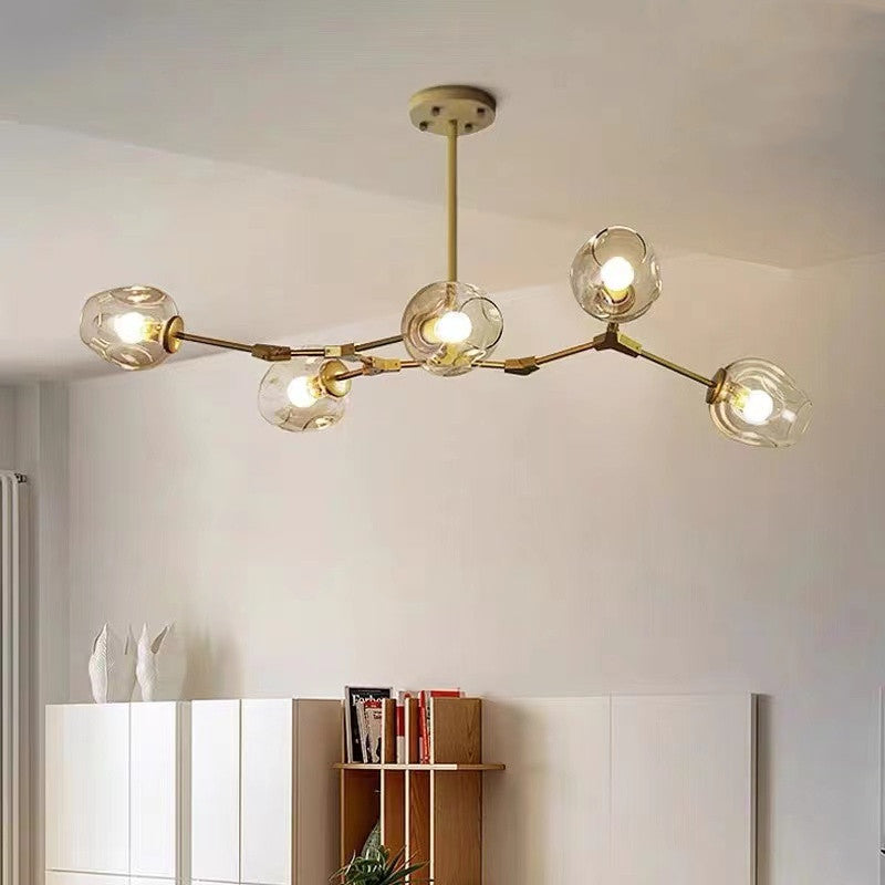 Valentina modern Bubble lampă suspendată Metalică, negru/Aur