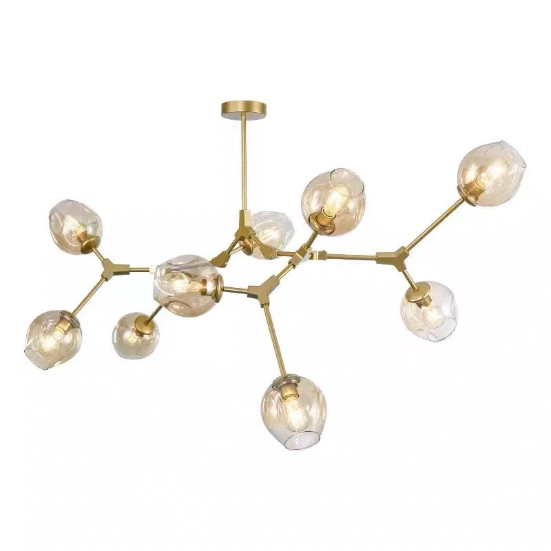 Valentina modern Bubble lampă suspendată Metalică, negru/Aur