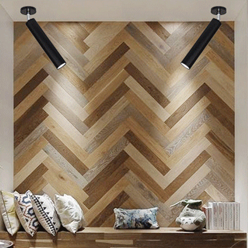 Aria modern Long Tube Spotlight, metal, negru/alb