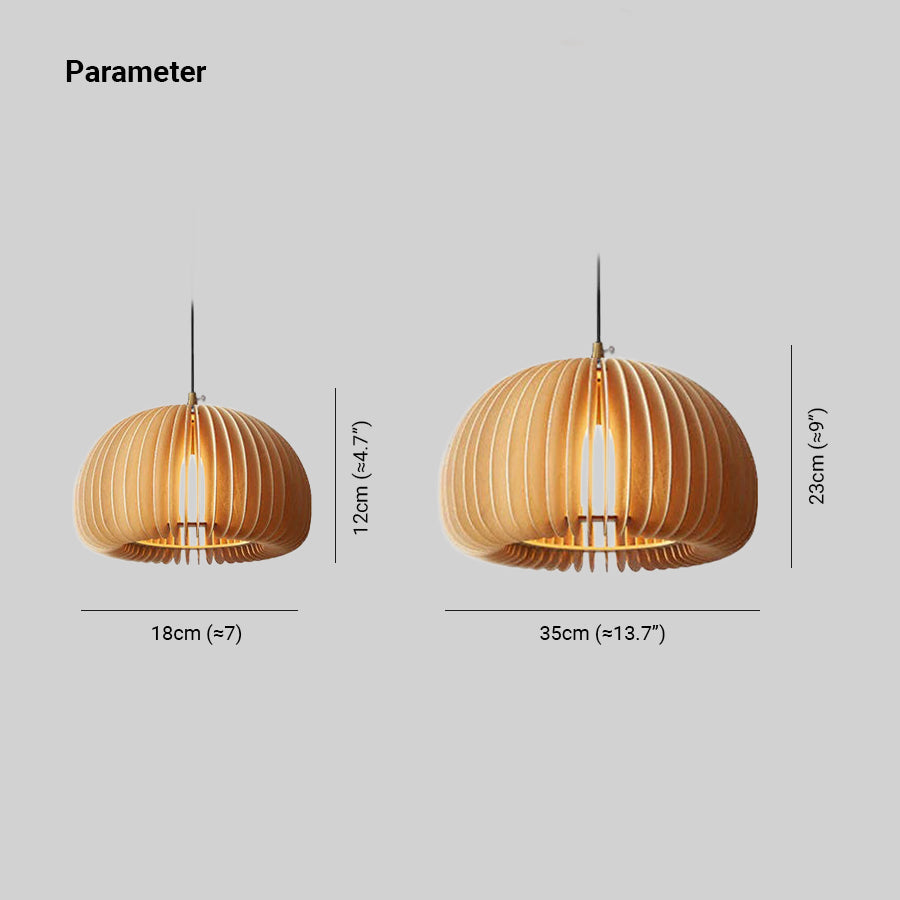 Muto Pumpkin lampă suspendată, lemn
