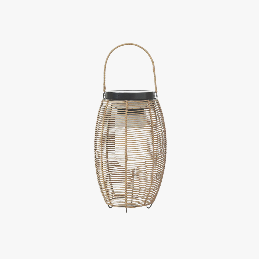 Ray Retro Lantern metal/ratan lampadar, lemn Color