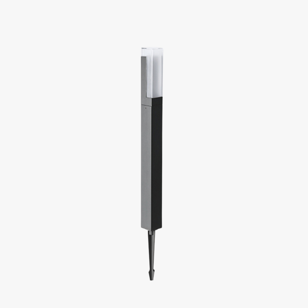 Ray lampă de drum modernă din metal solară pentru exterior, negru