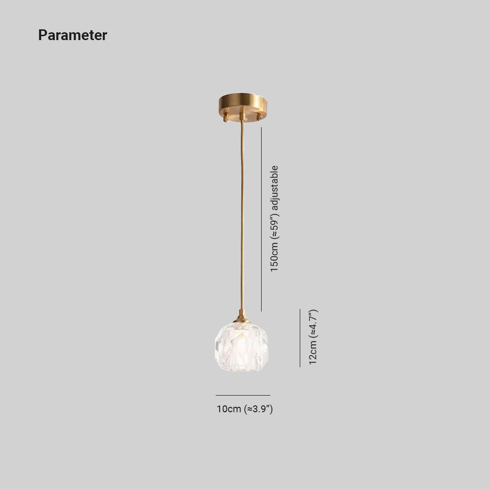Kristy Diamant cu Fețe aurie lampă suspendată, metal/