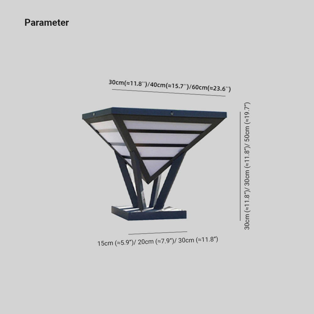 Ray modern Diamant metal Lumină de Drum pentru Peisaj exterior