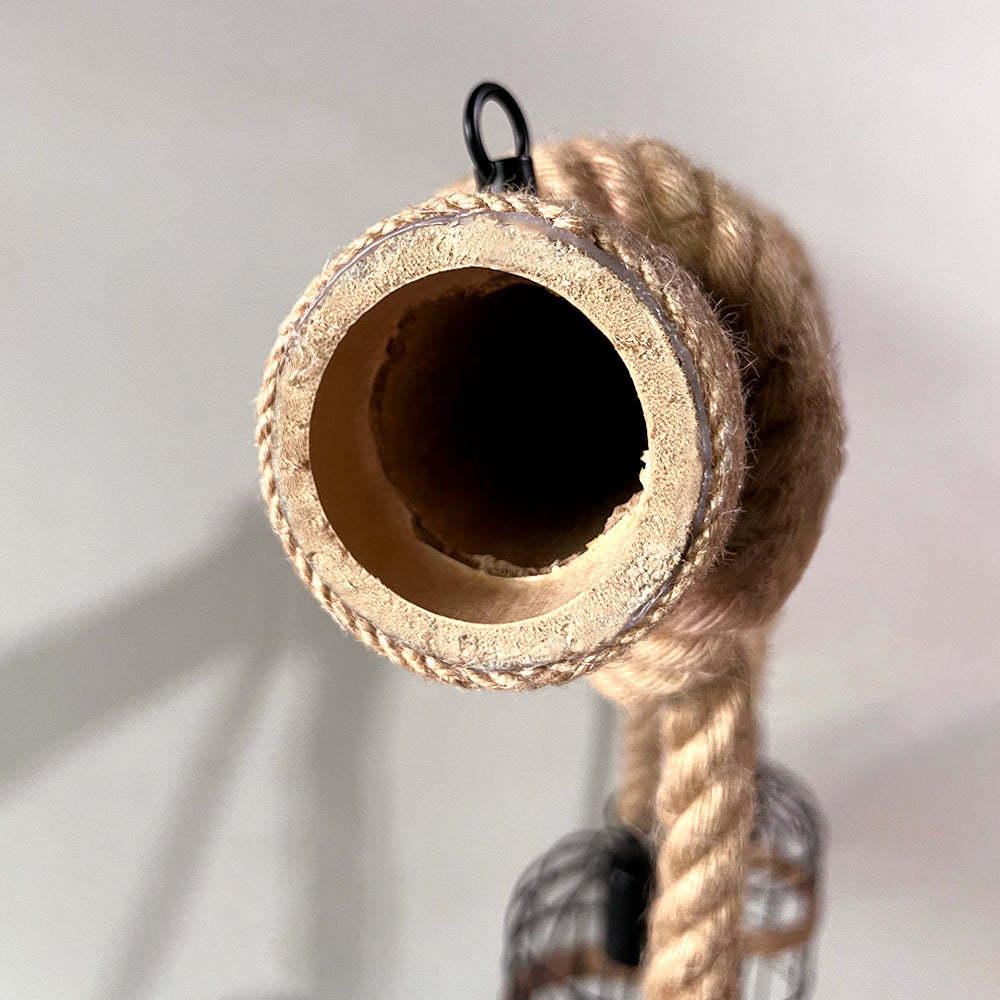 Silva Vintage 3 surse de lumină lemn coardă lampă suspendată
