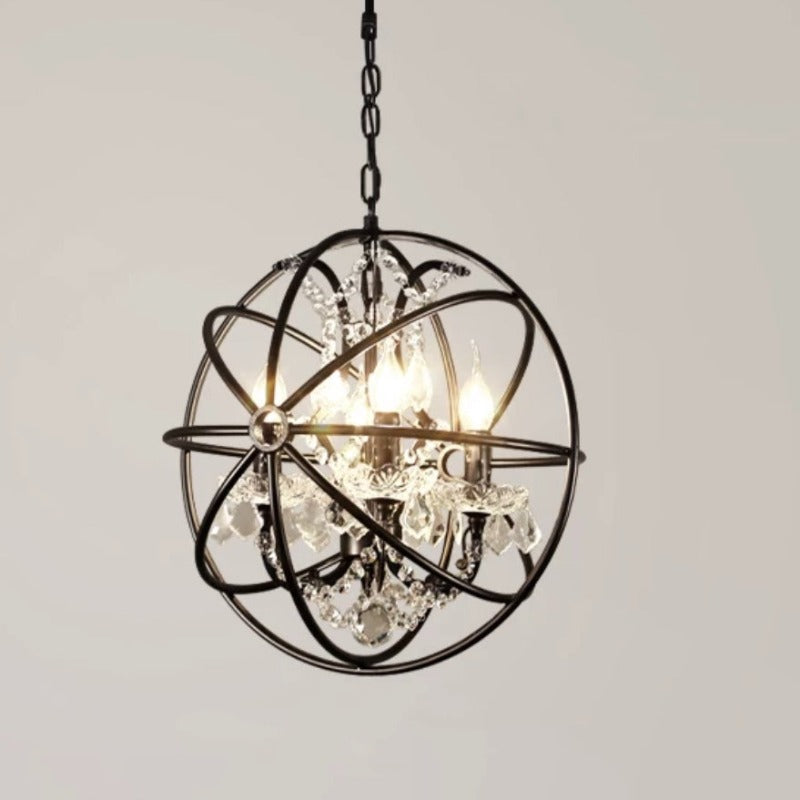 Kristy lampă suspendată Rustic Vintage metal Candle neagră/Ruginie dormitor