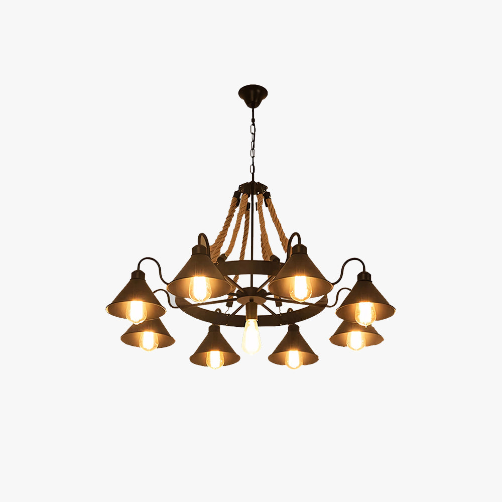 Epoch candelabru din frânghie, vintage, industrial, pentru living