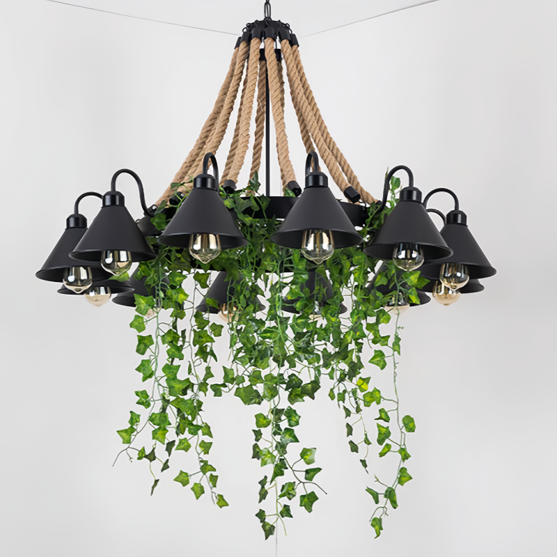 Arisha candelabru  Retro LED negru metal pentru restaurant/bar/cameră de zi