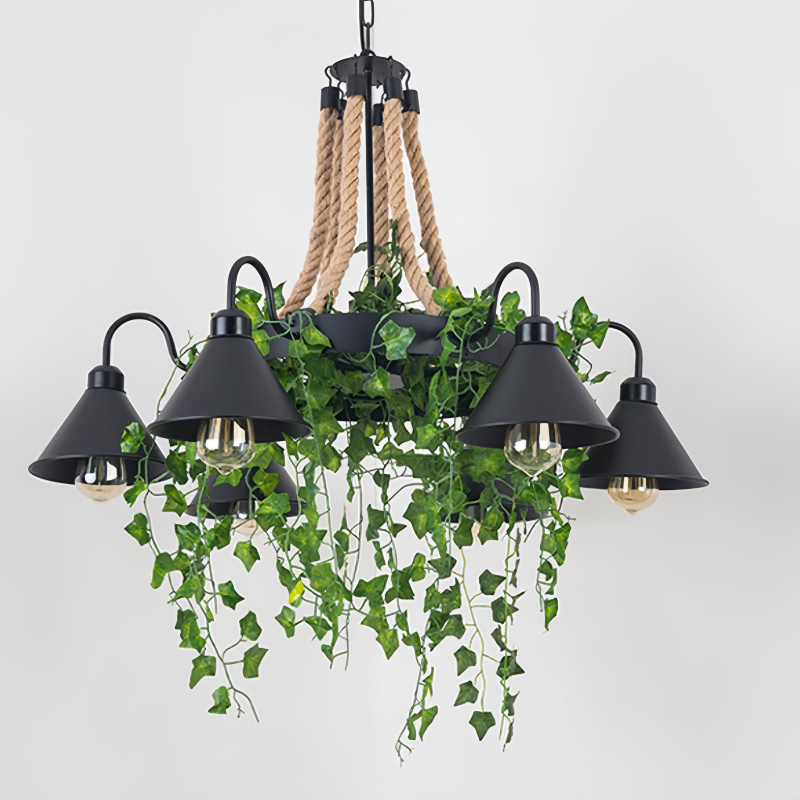 Arisha candelabru  Retro LED negru metal pentru restaurant/bar/cameră de zi