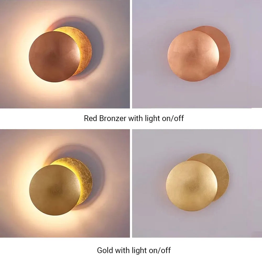 Arisha modern minimalist Round Moon Eclipse aplică de perete