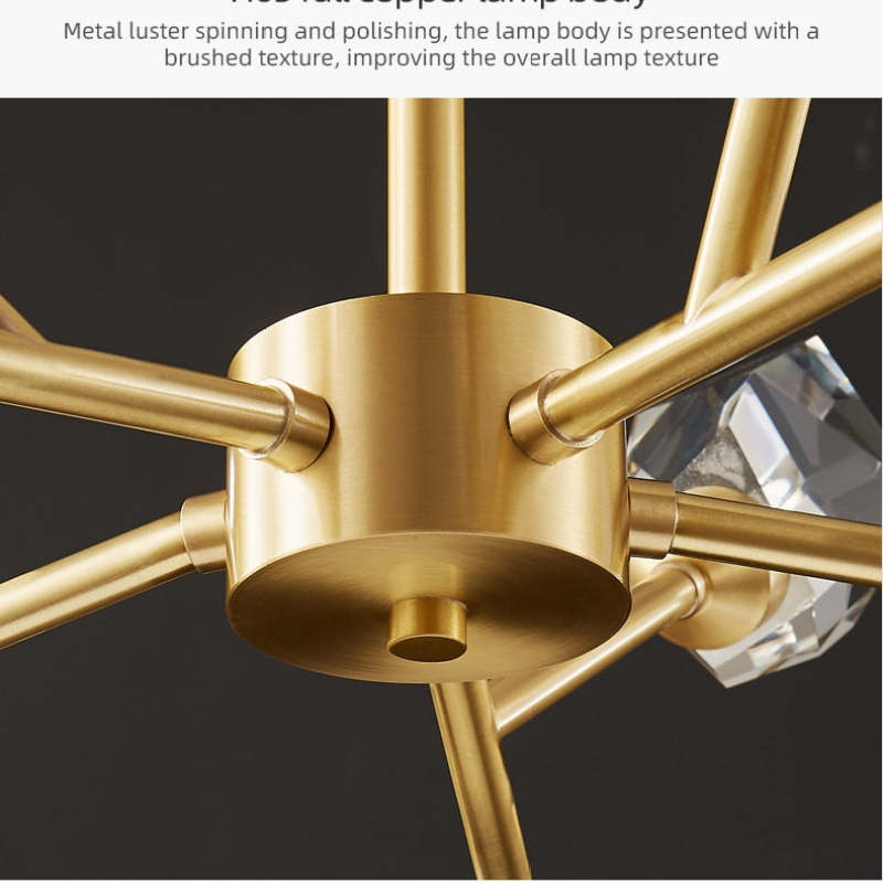 Kristy candelabru Luxos din cristal pentru living Aurit